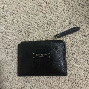 Kate Spade Black Leather Key and Card Holder